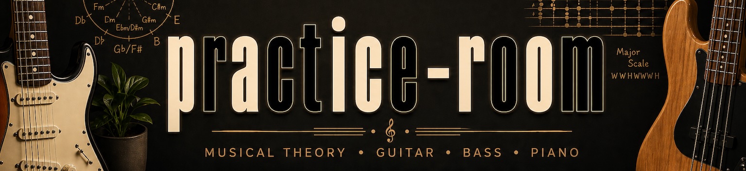 Practice Room — Music Theory Tools for Guitar and Bass